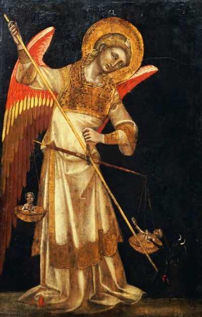 An Angel Protecting a Soul from the Devil by Ridolfo di Arpo Guariento
