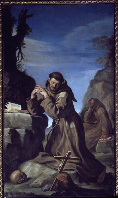 Saint Francis Adoring the Cross by Guercino