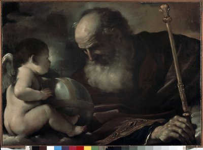 The Almighty Father with an Angel by Guercino