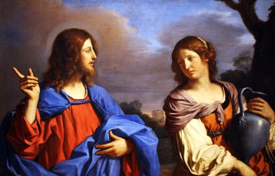 Christ and the Woman of Samaria at the Well by Guercino