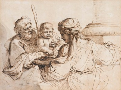 The Holy Family by Guercino