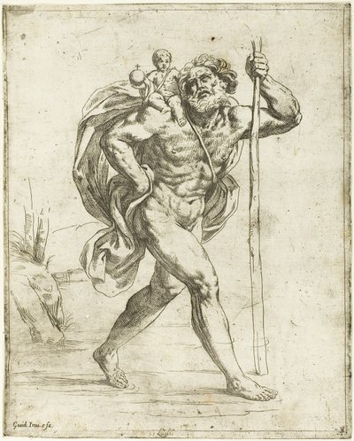 Saint Christopher by Guido Reni