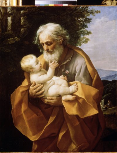 Saint Joseph with Infant Christ, c.1620 by Guido Reni