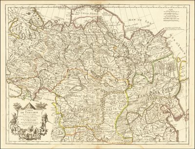 1706 Map - Map of Tartary by Guillaume Delisle