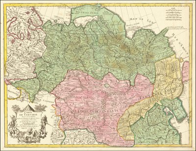 1706 Map of Tartary by Guillaume Delisle
