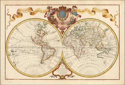 1720 Map of the World - Mappemonde a l