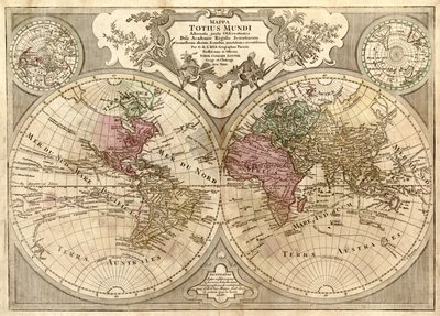 Map of the Whole World - Adorned According to the Observations of the Royal Academy of Sciences and Some Others According to the Latest Annotations by Guillaume Delisle