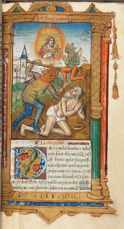 Printed Book of Hours Use of Rome: fol, 78r, Job, 1510 by Guillaume Le Rouge