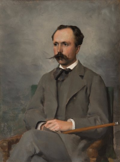 Gustav Cederström (1845-1933), baron, artist, married to Amy Jaeder by Gunnar Berndtson