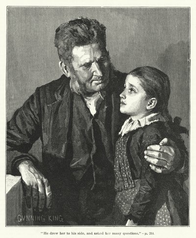 "He Drew Her to His Side, and Asked Her Many Questions" by Gunning (after) King