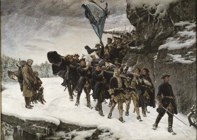 Bringing Home the Body of King Carl XII of Sweden by Gustaf Olaf Cederstrom