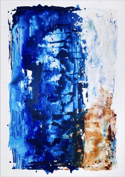 Deep Blue Abstraction by Gustaf Tidholm