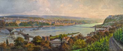 View from the Vineyards at Asterstein over the Rhine to Koblenz by Gustav Burghardt