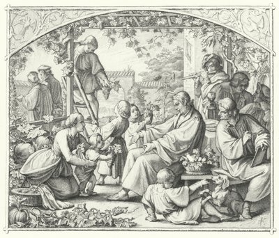 Martin Luther with his family and some of his contemporaries enjoying the summer by Gustav Ferdinand Leopold Konig