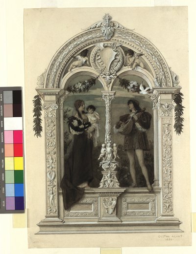 Youth (Template for: Gerlach & Schenk, Allegories and Emblems Vol. 1 No. 8) by Gustav Klimt