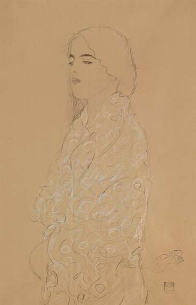 Woman with a White Shawl by Gustav Klimt