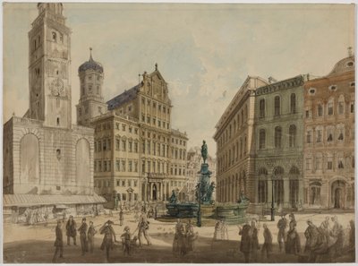 Perlachturm and Town Hall Augsburg by Gustav Kraus