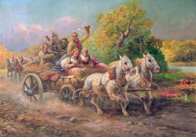 Hungarian Wedding Procession by Gustav Prucha