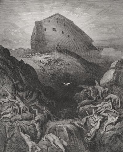 The Dove Sent Forth From The Ark, illustration from Dore