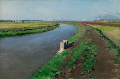 Banks of a Canal, Near Naples by Gustave Caillebotte