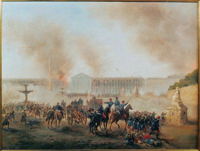 The Commune: Battle in the Place de la Concorde by Gustave Clarence Rodolphe Boulanger