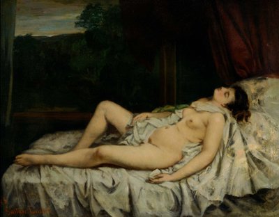 Sleeping Nude Woman by Gustave Courbet