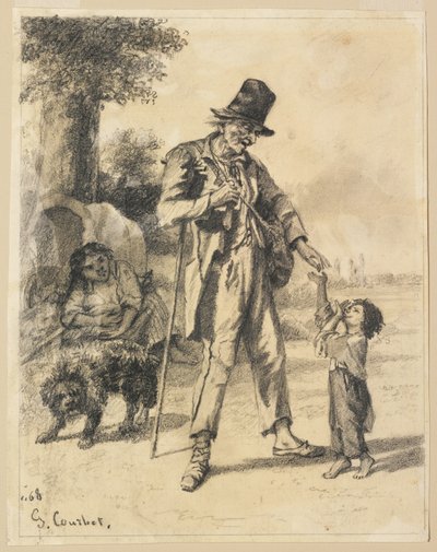 Alms from a Beggar at Ornans by Gustave Courbet