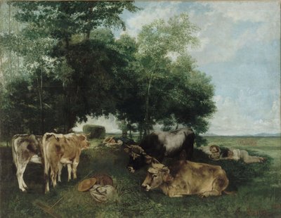 Nap during the Haying Season, Doubs Mountains by Gustave Courbet