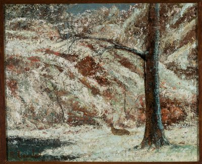 Roe Deer in the Snow in the Forest by Gustave Courbet