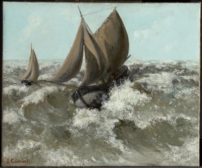 The Sailboat (Seascape) by Gustave Courbet