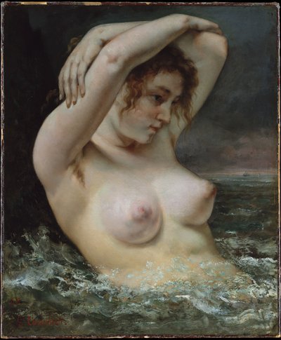 The Woman in the Waves by Gustave Courbet