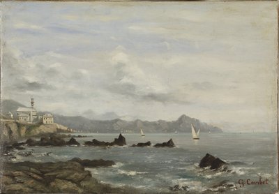 View of the Church of Boccadasse in Genoa and the Promontory of Portofino by Gustave Courbet
