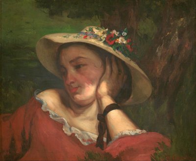 Young Ladies on the Bank of the Seine (fragment) by Gustave Courbet