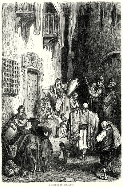 A Street in Albacete by Gustave Dore