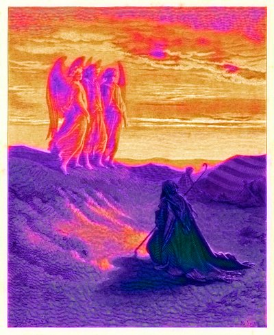 Abraham and the Three Angels, illustration from 