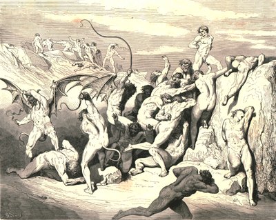 Ah! How They Made Them Bound at the First Stripe! by Gustave Dore