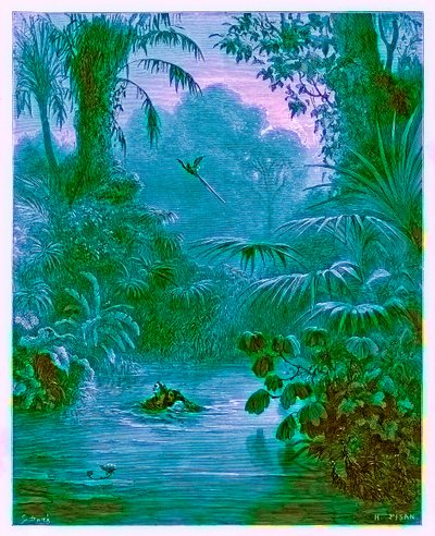 Atala and Chactas Crossing a River, illustration from 
