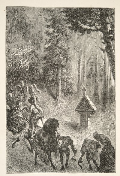 Escorting Guenever from Cameliard, from Stories of the Days of King Arthur by Charles Henry Hanson, Published 1898 by Gustave Dore