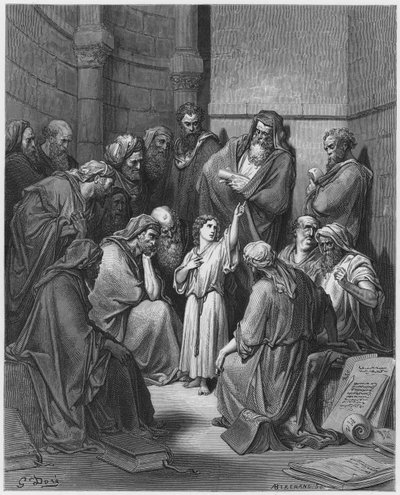 Gustave Dore Bible: Jesus with the Doctors by Gustave Dore
