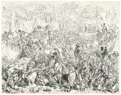 Arrival of Don Quixote at the wedding of Camacho and Quiteria by Gustave Dore