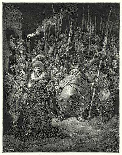 March! quoth Sancho, how do you think I am able to do it? by Gustave Dore