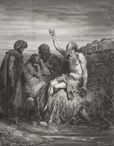 Job and his Friends, Job 6:1-4, illustration from Dore