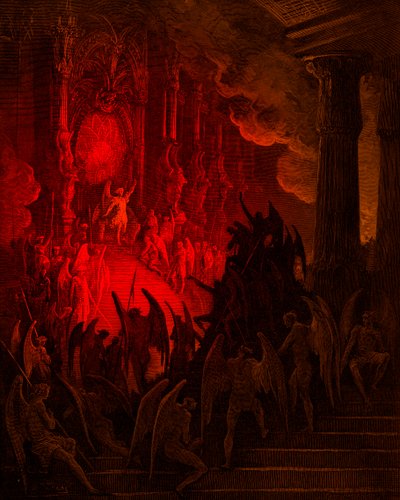 Paradise Lost: Satan in Council by Gustave Dore