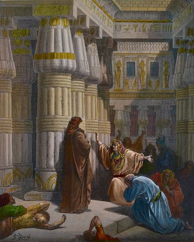 Pharaoh calling upon Moses by Gustave Dore