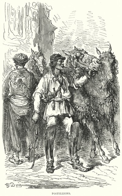 Postillions by Gustave Dore
