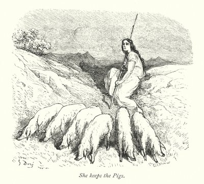 She Keeps The Pigs by Gustave Dore