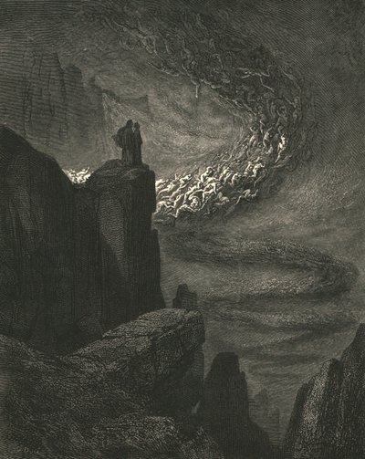The Stormy Blast of Hell with Restless Fury Drives the Spirits On, c. 1890 by Gustave Dore
