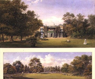 Two Views of Old Grove House, Middlesex by Gustave Ellinthorpe Sintzenich