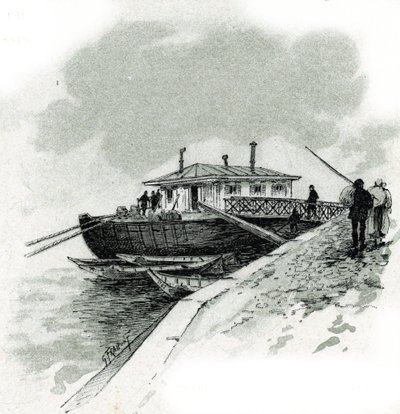 View of the Boat in Quai de Bercy Where Traders Paid the Grant by Gustave Fraipont