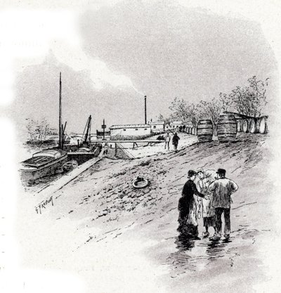 View of the Seine river banks and Quai Saint-Bernard, Paris from 